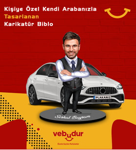 Kişiye Özel Kendi Aracınla Tasarlanabilir Karikatür Ahşap Biblo Model 22