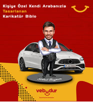 Kişiye Özel Kendi Aracınla Tasarlanabilir Karikatür Ahşap Biblo Model 22