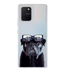 PrintiFy Samsung Galaxy A91 ile Uyumlu 1mm Slim Fit Köpek 3 050f Baskılı Şeffaf  Kılıf