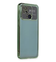Redmi 10C Kılıf Razer Lensli Silikon - Yeşil