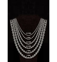 2mm Burma Model Halat Zincir 925 Ayar Unisex Gümüş Kolye