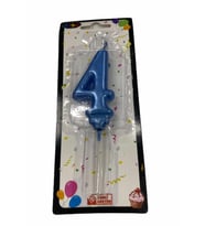 4 Yaş Açık Mavi Rakam Mum