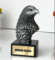 Dekoratif Kartal Kafa Heykeli  Kartal Başı Biblo  Ofis ve Ev İçin Hediyelik