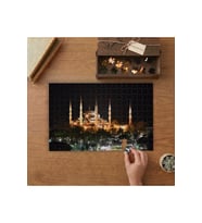 Sultanahmet Camii - Gece - Manzara Tasarımı 240 parça Ahşap Puzzle Ahşap Kutuda MP02766