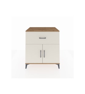 Kronos Şifonyer Tek Raflı Tek Çekmeceli 2 Kapaklı 88x59x96 Çam-Aytaşı