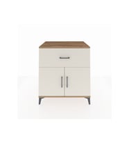 Kronos Şifonyer Tek Raflı Tek Çekmeceli 2 Kapaklı 88x59x96 Çam-Aytaşı
