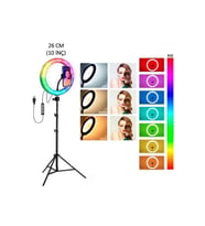 Mj26 10inç Rgb Led Selfie Işığı Tripot Youtuber Makyaj Rıng Lıght RENKSAN 