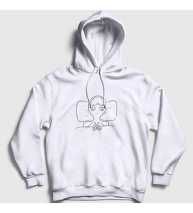 Presmono Unisex Beyaz Can't Sleep Kapüşonlu Sweatshirt 290277tt