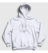 Presmono Unisex Beyaz Can't Sleep Kapüşonlu Sweatshirt 290277tt