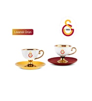 x Galatasaray Lisanslı 2 Kişilik Kahve Fincan Takımı 80 ml