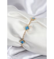 316L Çelik Gold Renk Buz Misi Baby Boy Yonca Kadın Bileklik TJ-BB7948