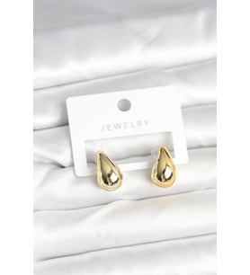 Gold Renk Damla Küpe 17 mm - TJ-BKP11377
