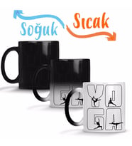 Yoga Logo Sihirli Kupa Bardak Porselen