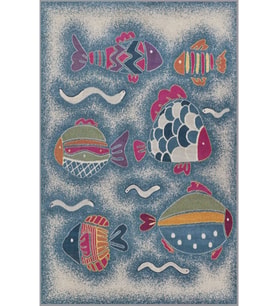 Eliana Home Baskılı, Yıkanabilir Kaymaz Taban Mutfak Halısı LNA2047 100x150 cm (Mavi)