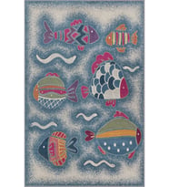 Eliana Home Baskılı, Yıkanabilir Kaymaz Taban Mutfak Halısı LNA2047 100x150 cm (Mavi)