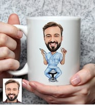 Kişiye Özel Diş Hekimi Tasarımlı Karikatürlü Kupa Bardak