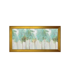 Soyut Şekiller Motifli Kanvas Tablo 50 x 70 cm Gold Çerçeve