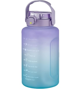 MEGA Büyük Boy 2500ml 2.5Litre Pipetli/Pipetsiz Kullanım Çift Renk Motivasyon Matarası