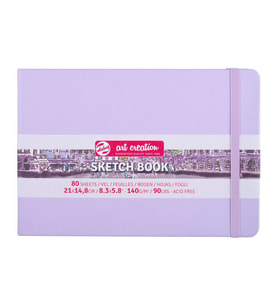 Talens Art Creation Sketchbook Sert Kapak Eskiz Defteri 140 gr 21x14,8 cm 80 yp PASTEL VIOLET 