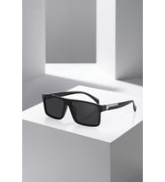 Polo Air Polarize Dikdörtgen Çerçeveli Erkek Güneş Gözlüğü Siyah Antrasit Renk PLG-2108C1
