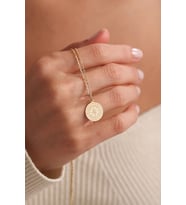 Kişiye Özel 925 Ayar Gümüş Minimal Pusula Model Kolye (Gold)