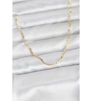 CM 14K Gold Renk Yassı Zincir Model 60 cm Kadın Kolye TJ-BKO10946