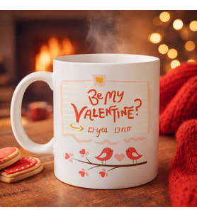 Northcity Be My Valentine Porselen Kupa - Sevgililer Günü İçin Tatlı Aşk Hediyesi