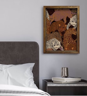 BK Gift Yatak Odası Konseptli Doğal Masif Ahşap Çerçeveli Tablo 45x65cm-17