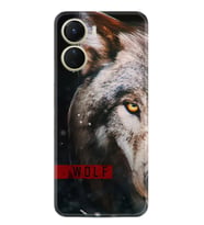 Vivo Y16 Kılıf Silikon Desen Özel Seri Wolf Eyes 1758