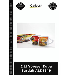 Özel Üretim İkili Mutfak Sunum 2'Li Yöresel Kupa Bardak ALK1549
