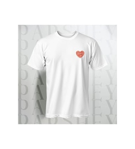 True Love Kalp Desenli Unisex Yarım Kollu Bisiklet Yaka %100 Pamuk Oversize T-shirt