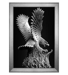 Hayvanlar Temalı Kanvas Tablo 50 x 70 cm Silver Çerçeve