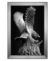 Hayvanlar Temalı Kanvas Tablo 50 x 70 cm Silver Çerçeve