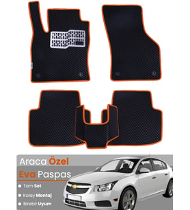 CHEVROLET CRUZE HATCHBACK (2008-2014) Uyumlu EVA Paspas Tam Set–Araca Özel,Su Geçirmez