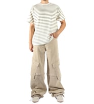 Çok Cepli Paça Bağlama Detaylı Wide Leg Pantolon