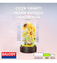 Balody Çiçek Sanatı Müzik Kutusu Yapı Bloğu Seti – 483 Parça (Sarı)