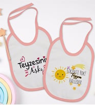 BK Kids Teyze Tasarımlı 2’li Pembe Mama Önlüğü-4
