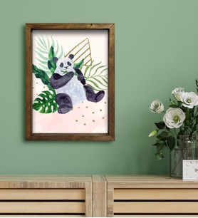 BK Gift Otel Odası Konseptli Doğal Masif Ahşap Çerçeveli Tablo 30x40cm-57