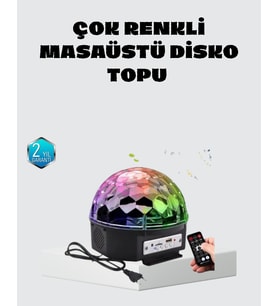 Taşınabilir Mini Disko Topu Lamba - Müzikle Senkronize Işık Efekti ve Parti Atmosferi