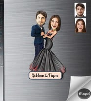 Kişiye Özel Sevgili Ahşap Magnet -9