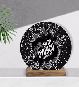 BK Gift Kişiye Özel En İyi Oyuncu Tasarımlı Ahşap Plak