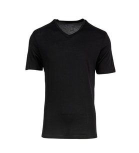 Bsm Erkek Supima Pamuk V Yaka T-shirt 41853 (Siyah)