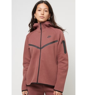 Nike Tech Fleece Full Zip Women Windrunner Hoodie Kapüşonlu Fermuarlı Kadın Sweatshirt Kahverengi
