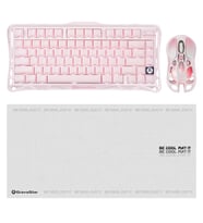 Gravastar K1 Mekanik Gaming Klavye, M1 Pro Kablosuz Optik Mouse ve Mousepad Oyuncu Seti, Pink