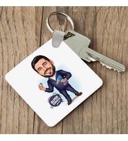 Kişiye Özel Tamirci Erkek Karikatürlü Anahtarlık