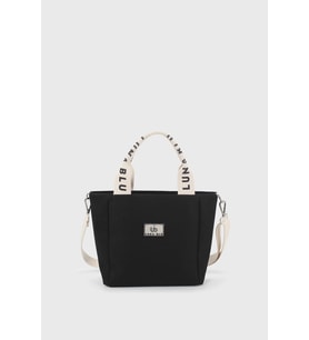 Luna Blu Kadın Mini Kanvas Kumaş Tote Çanta (Siyah)