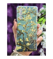 Samsung Galaxy S20 FE Uyumlu Sanatsal Sarmaşık Desenli Şeffaf Telefon Kılıfı