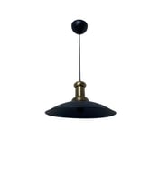 Dylight Retro Metal Dekoratif Siyah Rustik Tekli Sarkıt Avize Çap 35 cm
