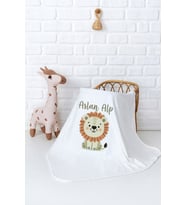 Pia Baby Premium %100 Pamuk Çift Kat Penye Bebek Battaniyesi 80x80 cm 5011-11 (Krem)