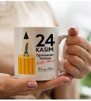 BK Gift Kişiye Özel Öğretmenler Günü Tasarımlı Beyaz Kupa Bardak - 7, Öğretmene Hediye, Öğretmenler Günü